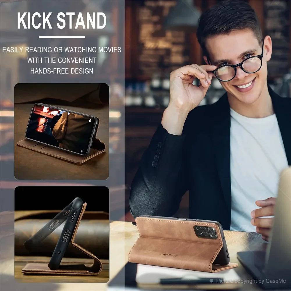 Premium Flip Leather Phone Case For Pixel Series