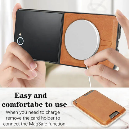 MagSafe Leather Wallet Case for Galaxy Z Flip Series