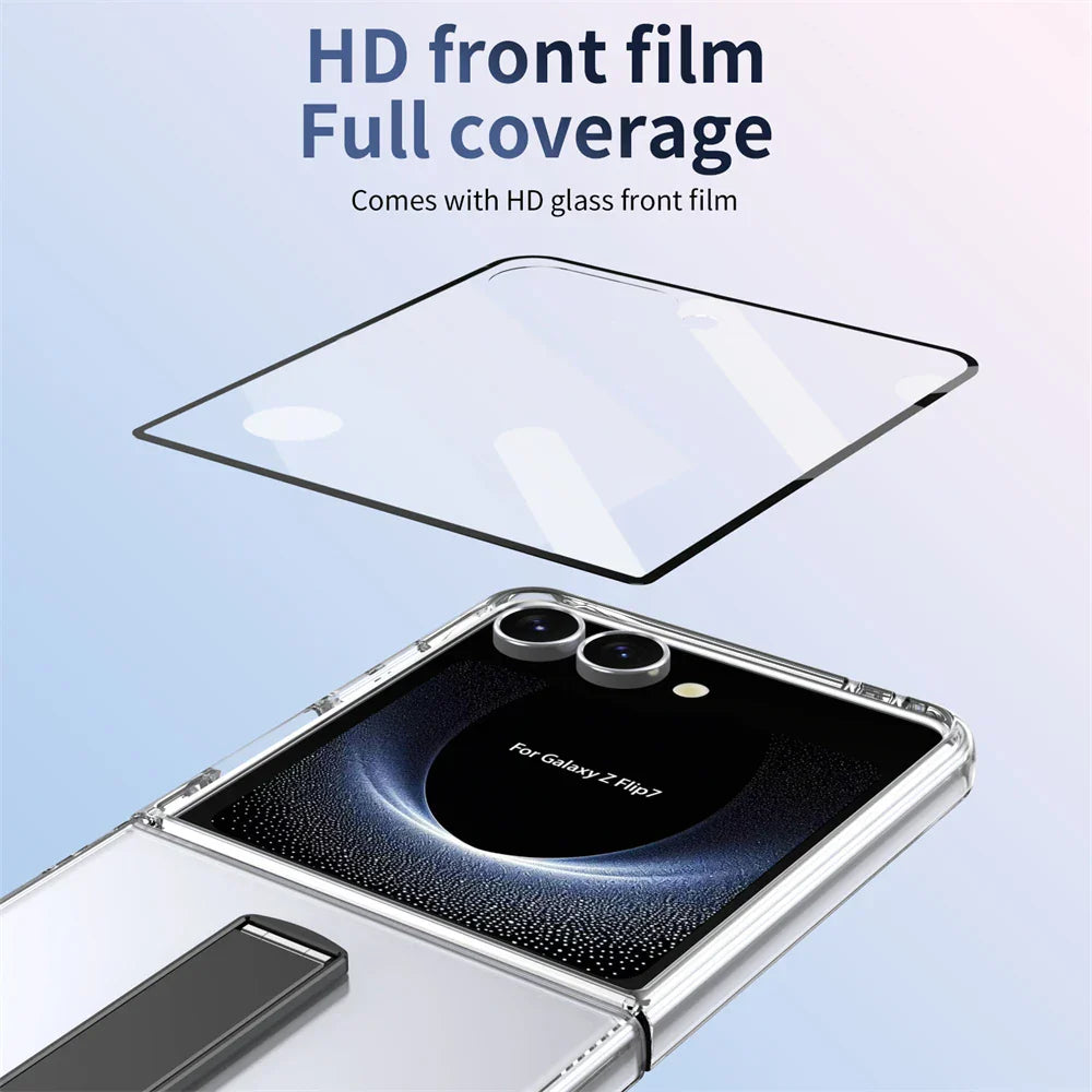 Clear Protective Kickstand Case for Galaxy Z Flip Series