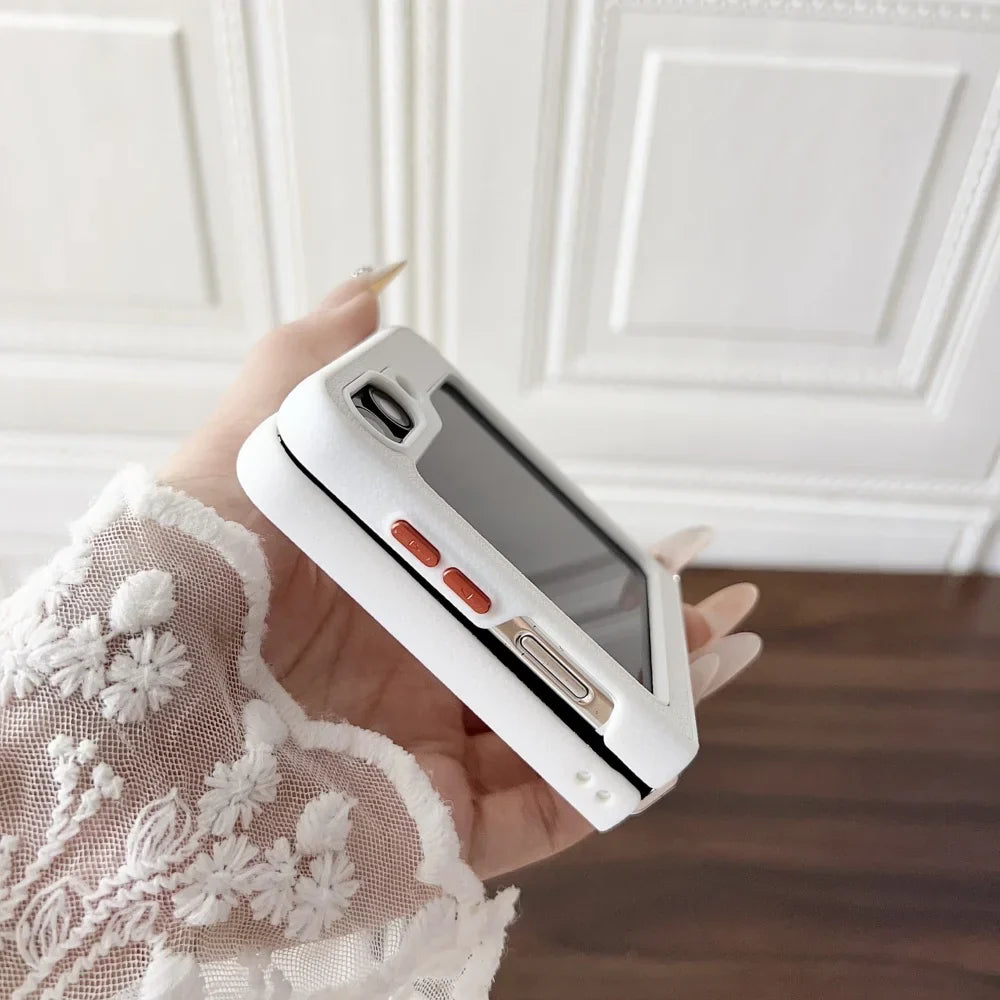 Elegant Leather MagSafe Case for Galaxy Z Flip 5/6/7