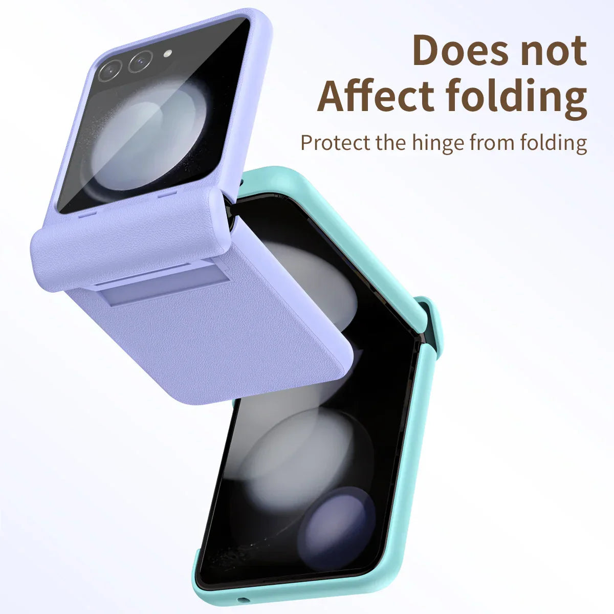 Leather Case with Hinge Protection For Samsung Z Flip 6