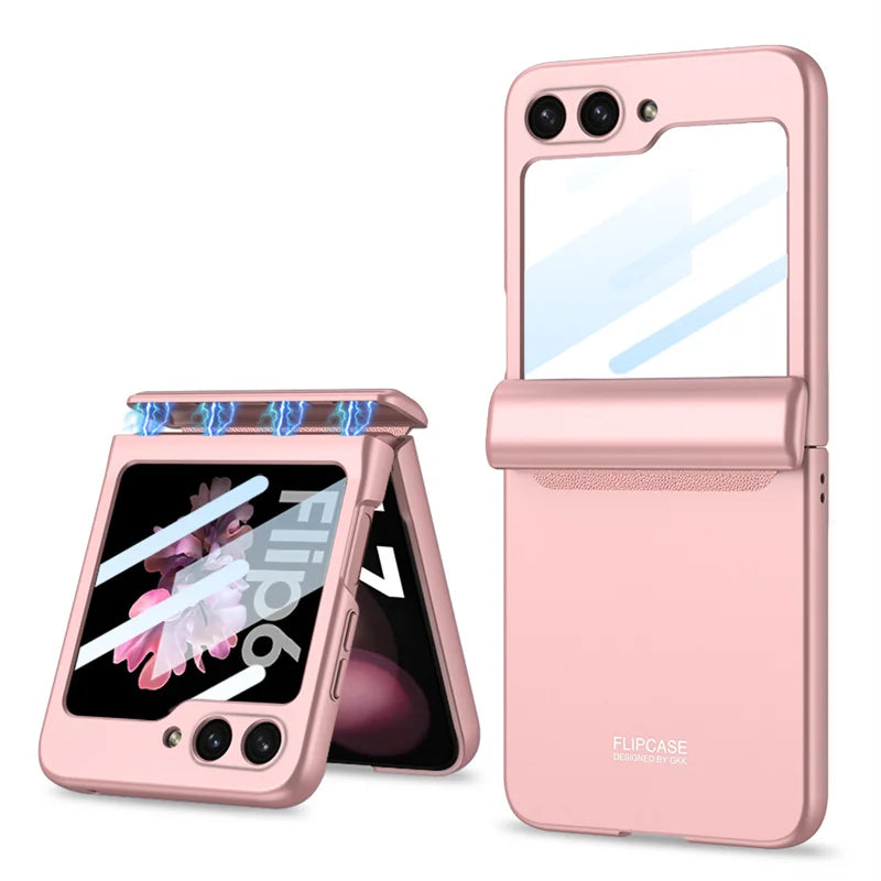 Magnetic Transparent Case with Hinge Protection for Z Flip Series