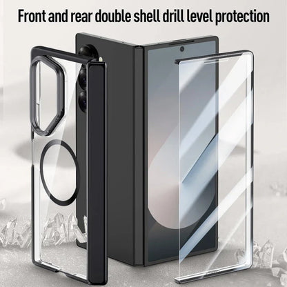 Crystal Clear Magnetic Case with Kickstand for Galaxy Z Fold 6