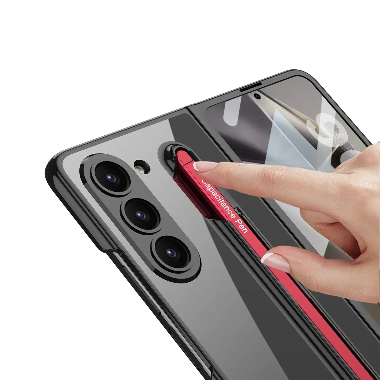 Transparent Case with Screen Protector and Touch Pen for Samsung Z Fold 6