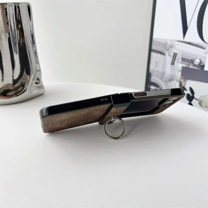 Elegant Leather Stand Case for Z Flip Series