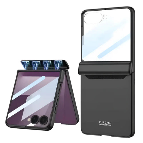 Magnetic Transparent Case with Hinge Protection for Z Flip Series