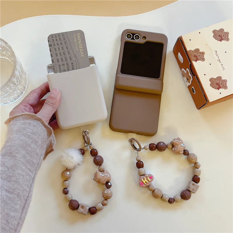 3D Dog Wristband Phone Case for Samsung Galaxy Z Flip 5