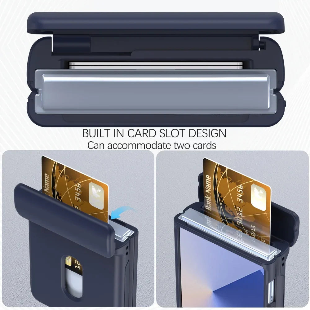 Card Slot Case with Hinge Shield for Galaxy Z Flip 7