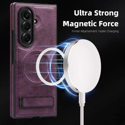 FoldLux Pro – Leather MagSafe Kickstand Case for Galaxy Z Fold