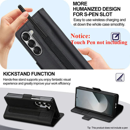 Leather Wallet Kickstand Case for Galaxy Z Fold Series