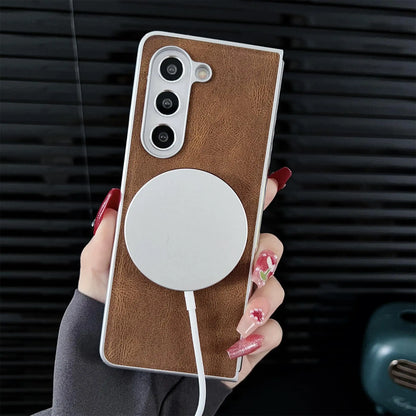 Leather Magsafe Case For Samsung Z Fold Series