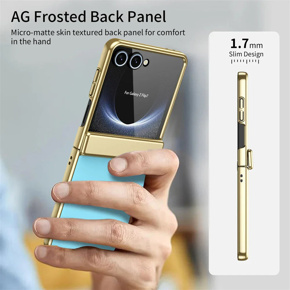Metal Case with Full Hinge Protection for Galaxy Z Flip Series