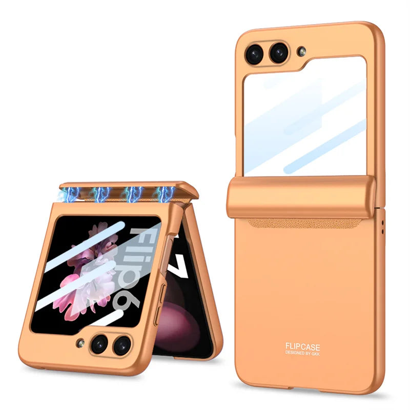 Magnetic Transparent Case with Hinge Protection for Z Flip Series