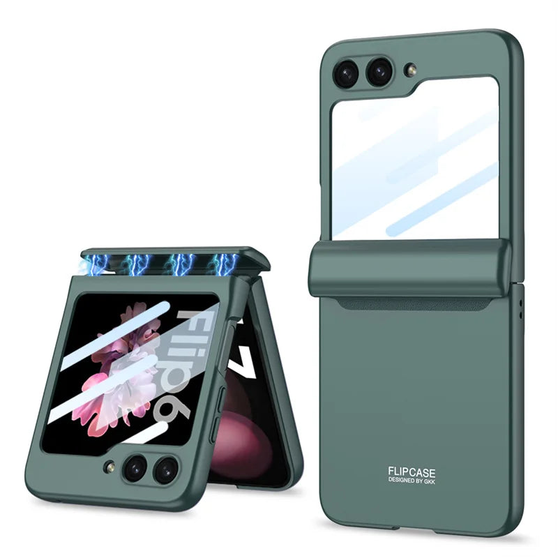 Magnetic Transparent Case with Hinge Protection for Z Flip Series