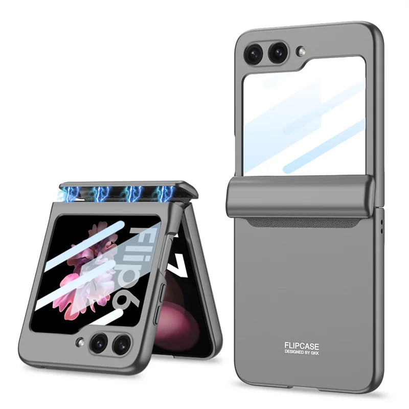 Magnetic Transparent Case with Hinge Protection for Z Flip Series