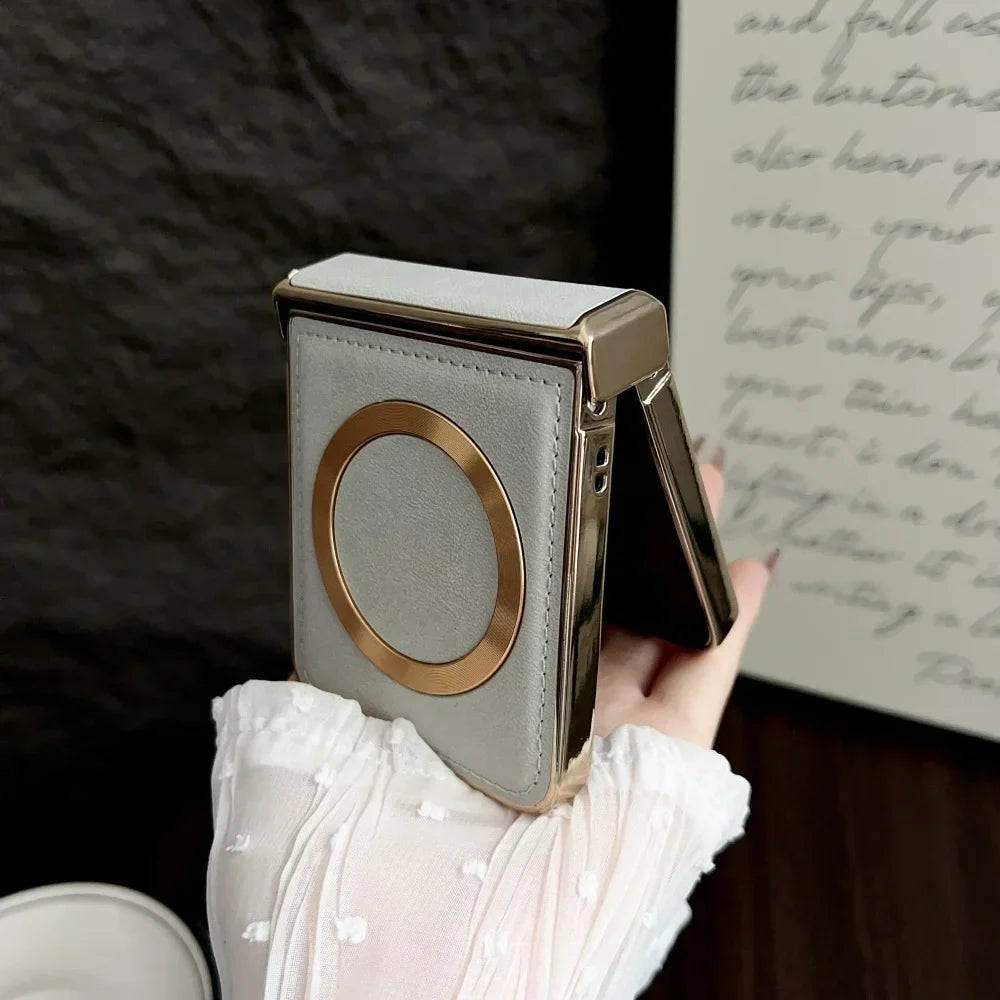 Premium Leather MagSafe Case for Z Flip Series