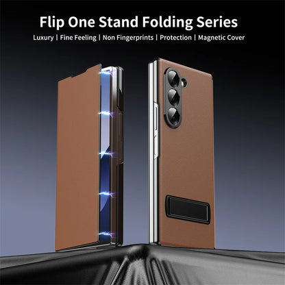 Luxury Leather Magnetic Kickstand Case
