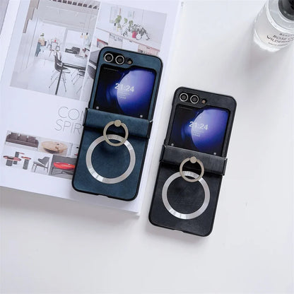 Ring Stand Magnetic Phone Case for Samsung Galaxy Z Flip 6