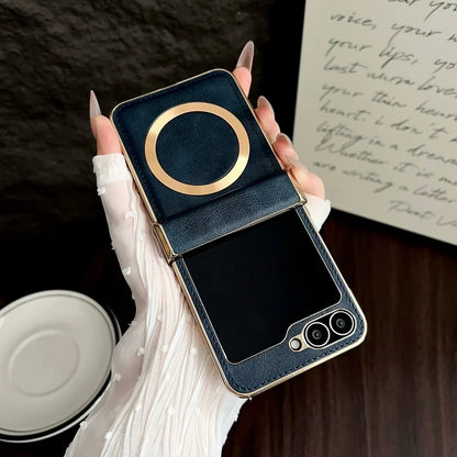 Premium Leather MagSafe Case for Z Flip Series