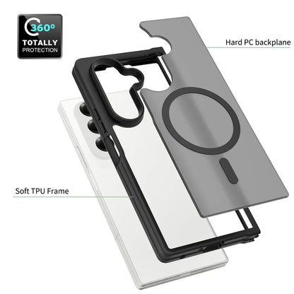 FoldGuard Frost – Magnetic Shield Case with Soft Frame