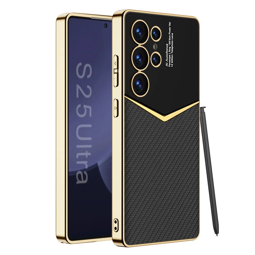 EliteFrame Luxury Leather Case for Samsung Galaxy S25, S24 & S23 Ultra