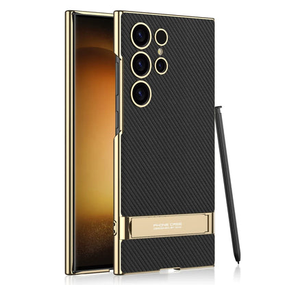 Luxury Shockproof Leather S24 Ultra Case with Bracket - Odin case