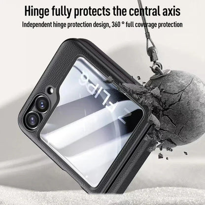 Shockproof Leather Case For Samsung Z Flip 6