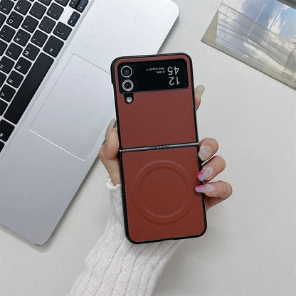 Leather MagSafe Case for Galaxy Z Flip 3-6