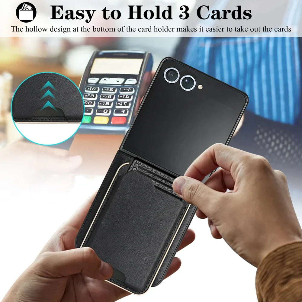 MagSafe Leather Wallet Case for Galaxy Z Flip Series