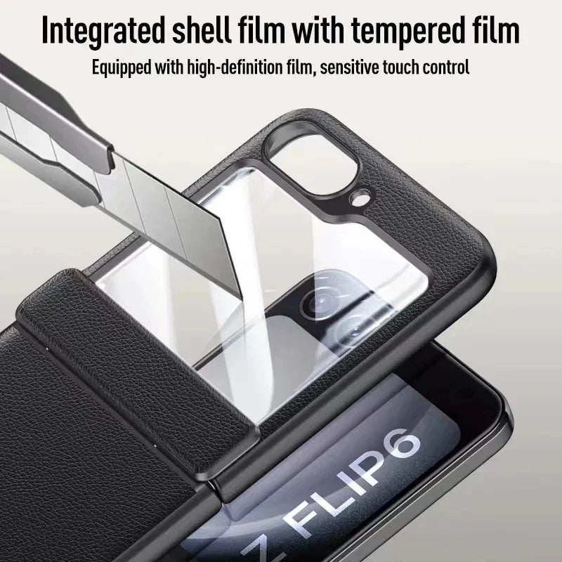 Shockproof Leather Case For Samsung Z Flip 6