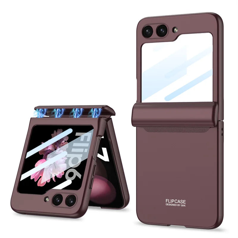 Magnetic Transparent Case with Hinge Protection for Z Flip Series