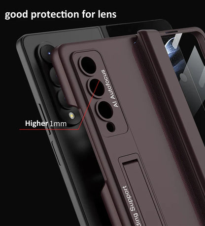 Magnetic Hinge Case with Tempered Glass for Samsung Galaxy Z Fold 6
