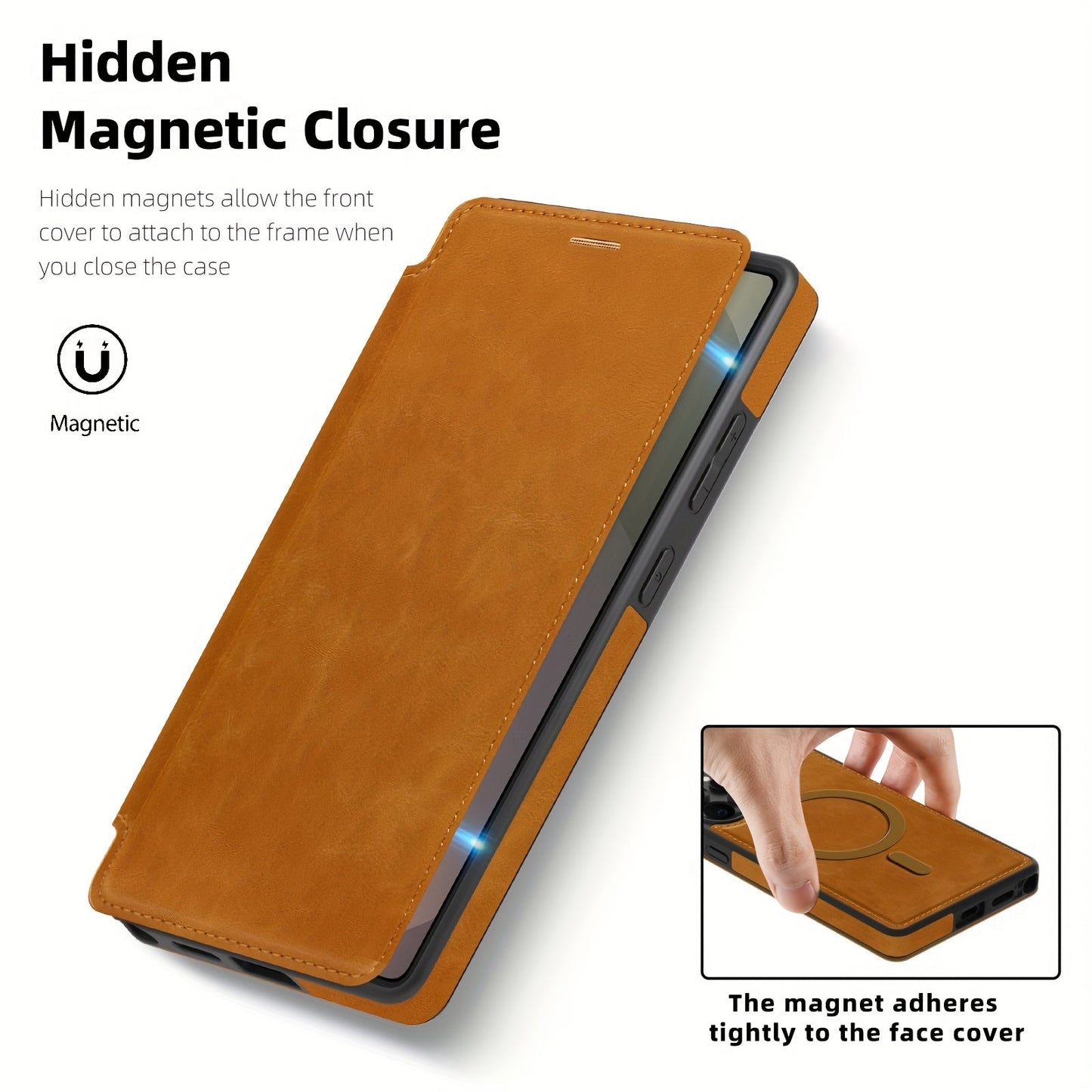 Magnetic Flip Card Holder Case for Galaxy S Series