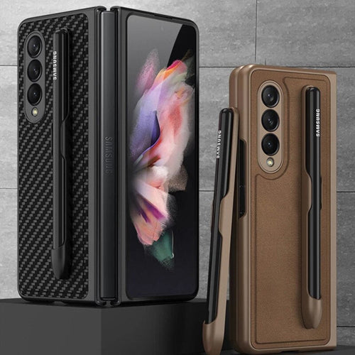 Removable Pen Holder Leather Cover For Z FOLD 4 - Odin case