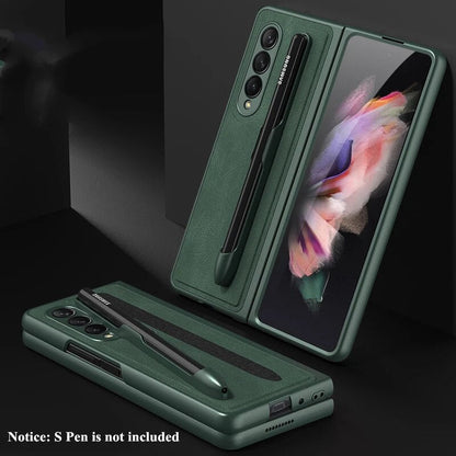 Removable Pen Holder Leather Cover For Z FOLD 4 - Odin case