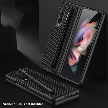 Removable Pen Holder Leather Cover For Z FOLD 4 - Odin case