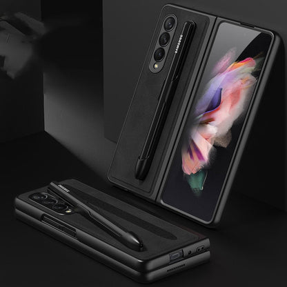 Removable Pen Holder Leather Cover For Z FOLD 4 - Odin case